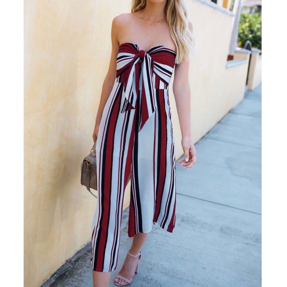 Simiry’s Pants - ‼️LAST‼️Strapless wide leg Jumpsuit